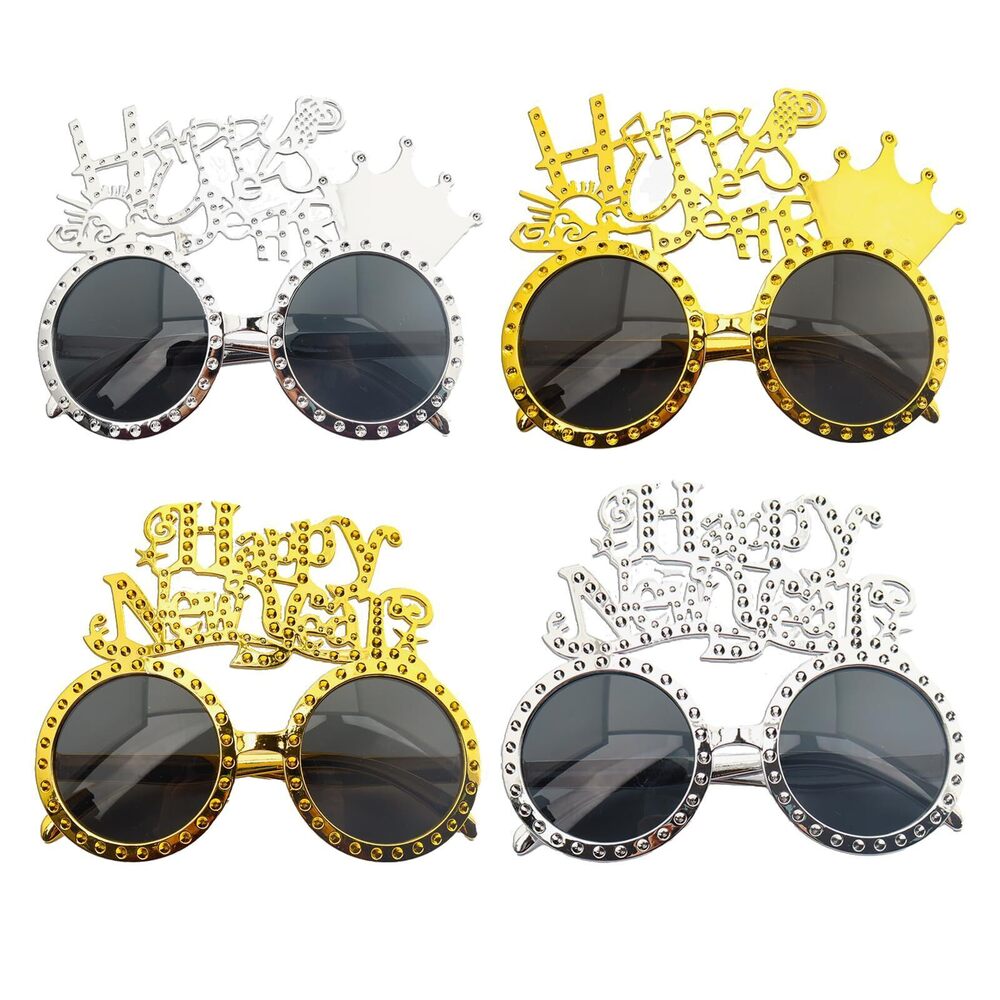 5642 4 Pack Happy New Year Party Glasses2024,Fancy New Year Party Glasses